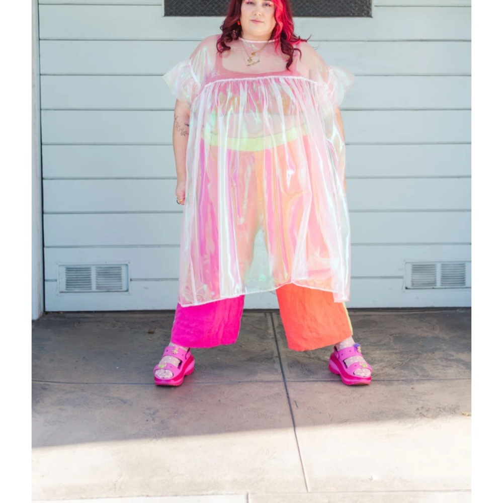 Nettle Studios Metallic Mushroom Dress in Soap Bubble